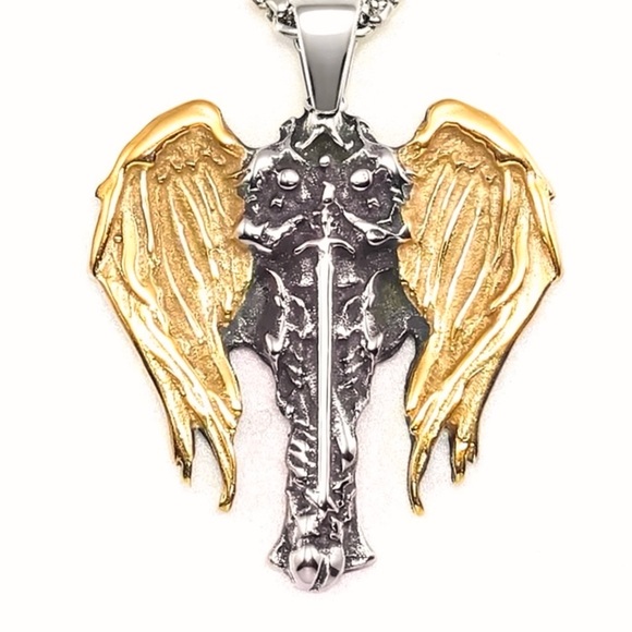 Archangel Michael Celtic Cross Saint Religious Catholic Protection Medal Pendant - Picture 11 of 15